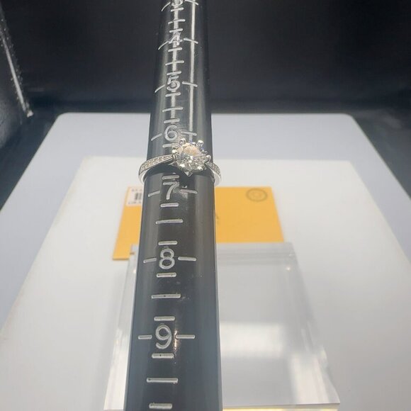 Moissanite Ring 1 CT 925 Sterling Silver Adjustable - Picture 10 of 16